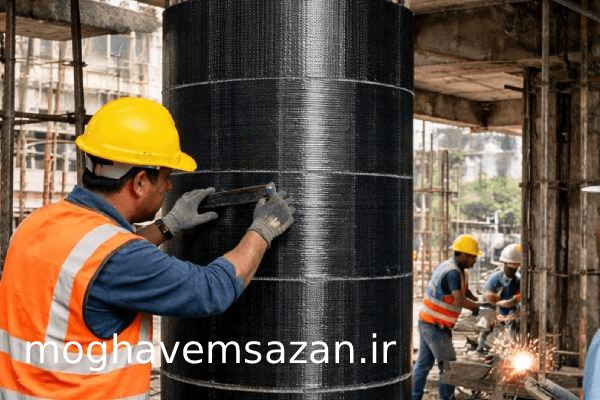 اجرای الیاف کربن اف آر پی FRP