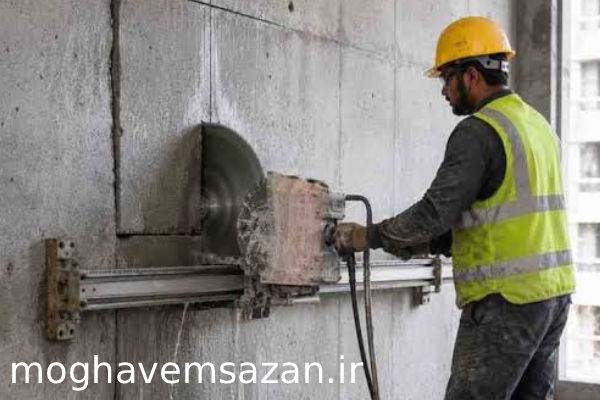خدمات برش بتن با سیم الماسه